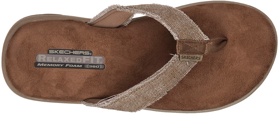 Men's skechers relaxed fit memory foam flip flops online